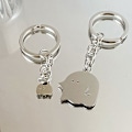 Miniatyrbilde 8 av 8: Mote tegneserie Little Ghost Par nøkkelring anheng e nøkkelring A4