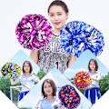 Miniatyrbilde 5 av 7: 1 stk. Plast Dobbelthulls Håndtak Cheerleader Pom Poms Metallisk St A11