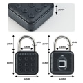 Miniatyrbillede 7 af 8: Smart biometrisk fingeraftryk Smart dørlås Nøglefri hurtig oplåsning Password Lock