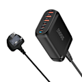 Miniatyrbilde 8 av 8: 200W 6 porter USB Type-C hurtiglader Hurtiglading Multifunksjon EU-Plug