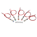 Miniatyrbillede 2 af 5: P67 Vandtæt 6 mm LED-advarselslampe i metal 1(Red 3-6V)