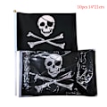 Pikkukuva 2 / 5: 10 kpl ja Cross Crossbones Jolly Roger Pirates Käsilippu 21x14cm 10pcs 14*21cm