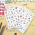 Miniatyrbillede 1 af 7: 6 ark My Little Friend DIY Schedule Diary Calendar Filofax