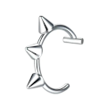 Miniatyrbillede 1 af 8: 1 Stk Rustfrit Stål Næse Ring Bøjle Septum Ringe C Clip Lip Rin A4