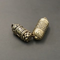 Miniatyrbillede 4 af 5: Hul messing Buddha flaske Sutra Cylinder vedhæng nøglering hals C