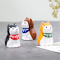 Miniatyrbillede 2 af 8: Keramisk Shiba Inu Hundestatue Crafts Lucky Charm Fortune Orname Brown