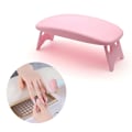 Miniatyrbild 2 av 8: Nail art PU-läder Mjuk lätt manikyr Handstöd Light gray