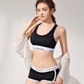 Pikkukuva 1 / 7: Color Block Elastinen vyötärö Boxer Jooga Urheilu Casual löysä alushousu Black XL