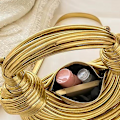 Miniatyrbilde 7 av 8: Håndvesker For Dame Håndvevde Nudler Poser Rope Knotted Pulled Ho Gold