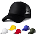 Miniatyrbilde 5 av 5: 1 STK Unisex-lue Casual Baseball-hette i vanlig netting Black