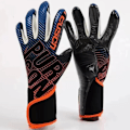 Miniatyrbillede 1 af 8: Latex slidstærk og skridsikker specialiseret fodboldmålmand Black Orange Size 9