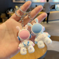Pikkukuva 3 / 8: Space Astronaut avaimenperä sarjakuva riipus PVC avaimenperä Bunny B Blue