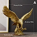 Miniatyrbilde 1 av 8: Harpiks Golden Eagle Statue Art Animal Model Collection Ornament A