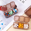 Miniatyrbild 4 av 8: 7Grids Pill Box Tablett Behållare Organizer Case Medicin White