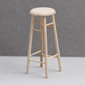 Miniatyrbild 8 av 8: 1:12 Dockhus Miniatyr hög pall Barpall Rund pall modell Apricot
