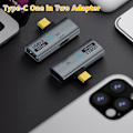 Miniatyrbild 2 av 8: USB Type-C 10Gbps OTG 2in1-adapter med 100W PD-laddningsanslutning Adapter