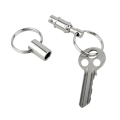 Miniatyrbilde 7 av 8: Dobbel Avtagbar Nøkkelring Sølv Avtagbar Nøkkelring Quick Relea 1pc
