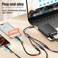 Pikkukuva 2 / 8: USB / Type C -jakokaapeli 3-in-1 moniporttinen uros-naaras-sovitin A3