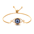 Pikkukuva 7 / 7: Uusi muoti Blue Evil Eye -rannekoru naisille Gold Color Adjusta