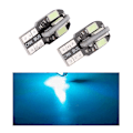 Pikkukuva 1 / 8: 2kpl T10 LED-polttimot Canbus 5630 8SMD rekisterikilven lamppu auton kartta Ice Blue