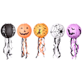 Miniatyrbilde 3 av 8: Halloween Papirlykt Gresskar Edderkopp Hodeskalle Flaggermus Hengende Lykt B
