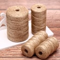 Miniatyrbillede 7 af 8: Naturlig hamp linned reb snoet burlap jute snor reb streng D 80m