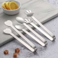 Miniatyrbilde 2 av 8: Miniklemmer i rustfritt stål for isbitpinsett for sukkerbiter D A5