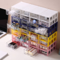 Miniatyrbilde 2 av 8: Oppbevaringsboks Stablebar plastmaskinvaredeler Oppbevaringsbokser Komp Blue