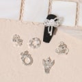 Pikkukuva 5 / 8: 3 kpl Nail Art Charm 3D Butterfly Moon strassit Love Nail Dri H 3Pcs