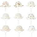 Pikkukuva 3 / 8: Baby Cotton Bucket Hat Uudet Lasten Ulkolippikset Unisex Print Multicolor