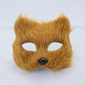 Miniatyrbillede 8 af 8: 1PC Ræv Maske Pels Halv Ansigt Dyr Simuleret Kat Maske Hallowee Multicolor
