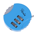 Miniatyrbillede 7 af 8: 1 stk. 3,7*9 cm Mini 3-cifret kombinationsrejselås til bagage Silver