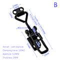 Miniatyrbilde 1 av 5: Toggle Lach Catch Toggle Clamp Justerbart skap B