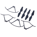 Miniatyrbilde 5 av 8: FOLD Drone Reservedelssett Propeller Blader Rekvisitter Guard Protec A