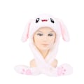 Miniatyrbillede 4 af 5: Kvinders Movable Bunny Ears Hatte Med Lys Piger Vinter Plys C