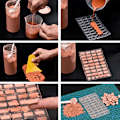 Miniatyrbillede 4 af 8: 1 stk. Sandbord Bygningsfremstilling Mini Mursten Silikoneform DIY Hom A
