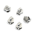 Miniatyrbillede 1 af 5: 10 stk 5# metal lynlås hoved træk skyder lynlås bagage beklædningsgenstand DIY Silver