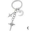 Miniatyrbilde 1 av 8: Y2K nøkkelringer Star Moon Metal Nøkkelringer For Kvinner Menn Gift Hand C