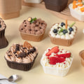 Miniatyrbilde 4 av 8: 50 stk/sett Kakeform Firkantet Brødform Kake Muffins Cupcake White