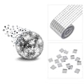 Pikkukuva 4 / 8: Lasipeili mosaiikkilaatat Tarrat Itsekiinnittyvä Mini Square Ro Silver 4cm-60cm