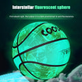 Miniatyrbild 4 av 8: Night Glow Basketball Pu Mjukt Läder Utomhus Anti Slip Basketb Meteor color Number 5 ball