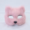 Miniatyrbillede 7 af 8: 1PC Ræv Maske Pels Halv Ansigt Dyr Simuleret Kat Maske Hallowee Multicolor