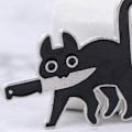 Miniatyrbilde 5 av 7: Cartoon Creative Black Cat Modeling Pop Emalje Pin Lapel Badges