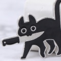 Pikkukuva 5 / 7: Sarjakuva Creative Black Cat Modeling Pop Emali Pin rintamerkit