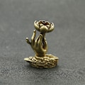 Miniatyrbillede 6 af 8: Ren kobber tilbagestrømning røgelse Buddha hånd lotus messing røgelse fr