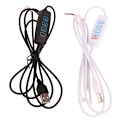 Miniatyrbillede 6 af 8: 1,5M USB 5V LED Tri-farvet dæmpningsfarvekontakt Kabeldæmper 4-K white