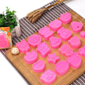 Pikkukuva 4 / 5: 1 Pair Cookie ters Plastic e Cartoon Pressable Biscuit Mold Bak C
