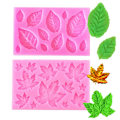 Miniatyrbilde 2 av 8: Roseblad Silikonform Blader Fondant DIY Kakedekoreringsverktøy A