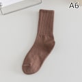 Miniatyrbillede 1 af 5: Sort Hvid Dame Sokker Efterår Vinter Mellemrør Sok n Ins T Brown