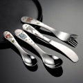 Miniatyrbillede 2 af 5: 1/4 stk Kids Lery Cartoon Pattern Carving Børneservice e Spoo C